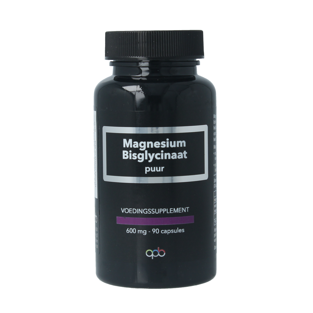 APB Holland Magnesium Bisglycinaat capsules, 600mg, 90 capsules, dietary mineral supplement with pure magnesium bisglycinaat.