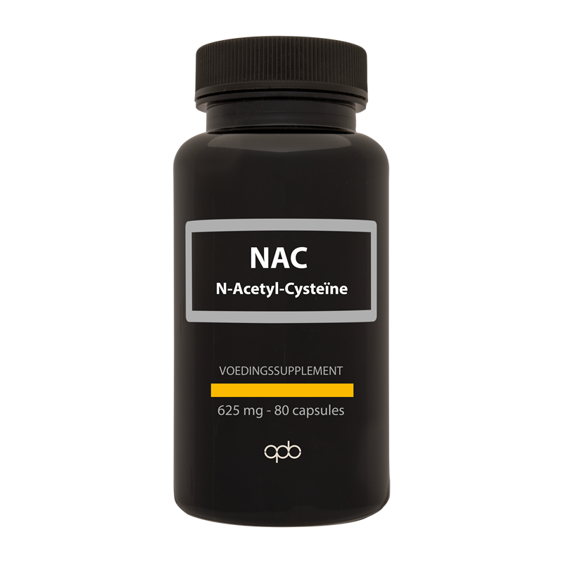 APB Holland NAC N-Acetyl-Cysteine capsules, 625mg, 80 capsules, dietary supplement, amino acids, supplement bottle with capsules