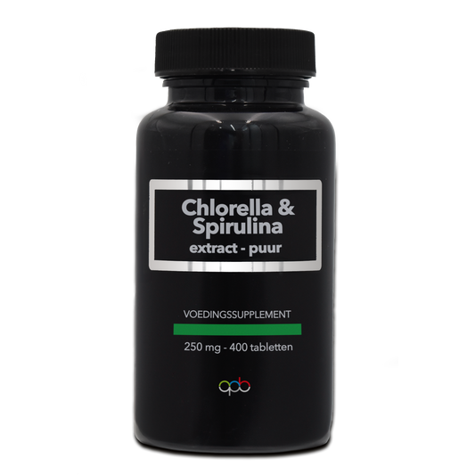 APB Holland Chlorella and spirulina supplement tablets, herbal product, 250mg, natural green tablets for health support