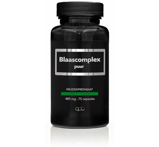 APB Holland Blaascomplex puur vegetarian capsules, 485mg, multivitamin supplement in a white container with orange label