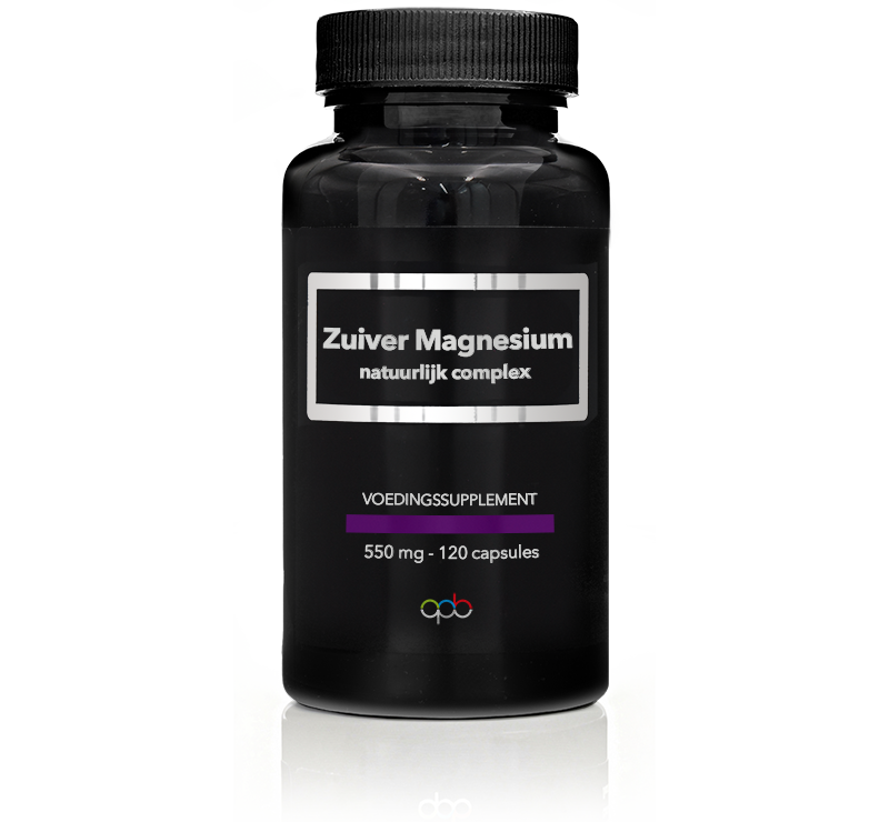 APB Holland Zuiver magnesium complex capsules, natural mineral supplement, 550mg per serving, 120 capsules for muscle and nerve health