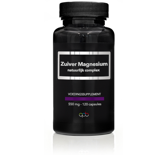APB Holland Zuiver magnesium complex capsules, natural mineral supplement, 550mg per serving, 120 capsules for muscle and nerve health