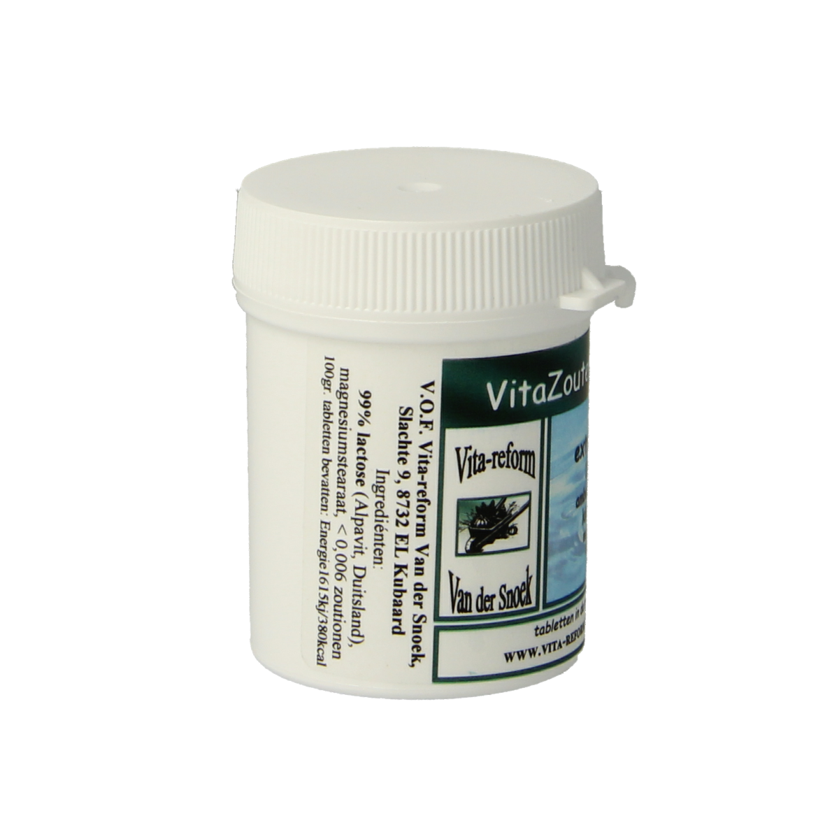 Bottle of Vitazouten Compositum Extra 13-27 mineral multivitamin tablets by Vitazouten, with a white label and tablet packaging.