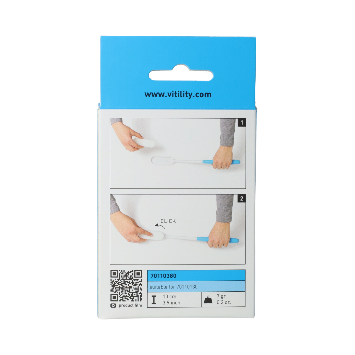 Vitility Aanbrenghulp spons for bathroom and toilet, set of 3, soft sponge aids for assistance with hygiene and mobility.
