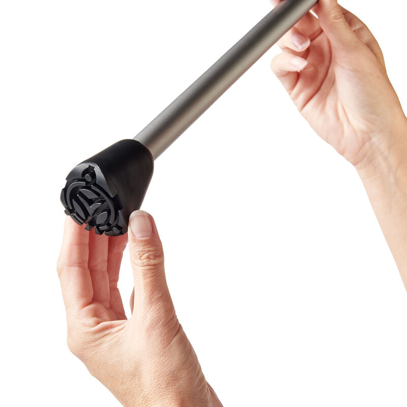 Vitility rubber tip for walking stick, mobility accessory, shown attached to the bottom of a walking cane for stability.