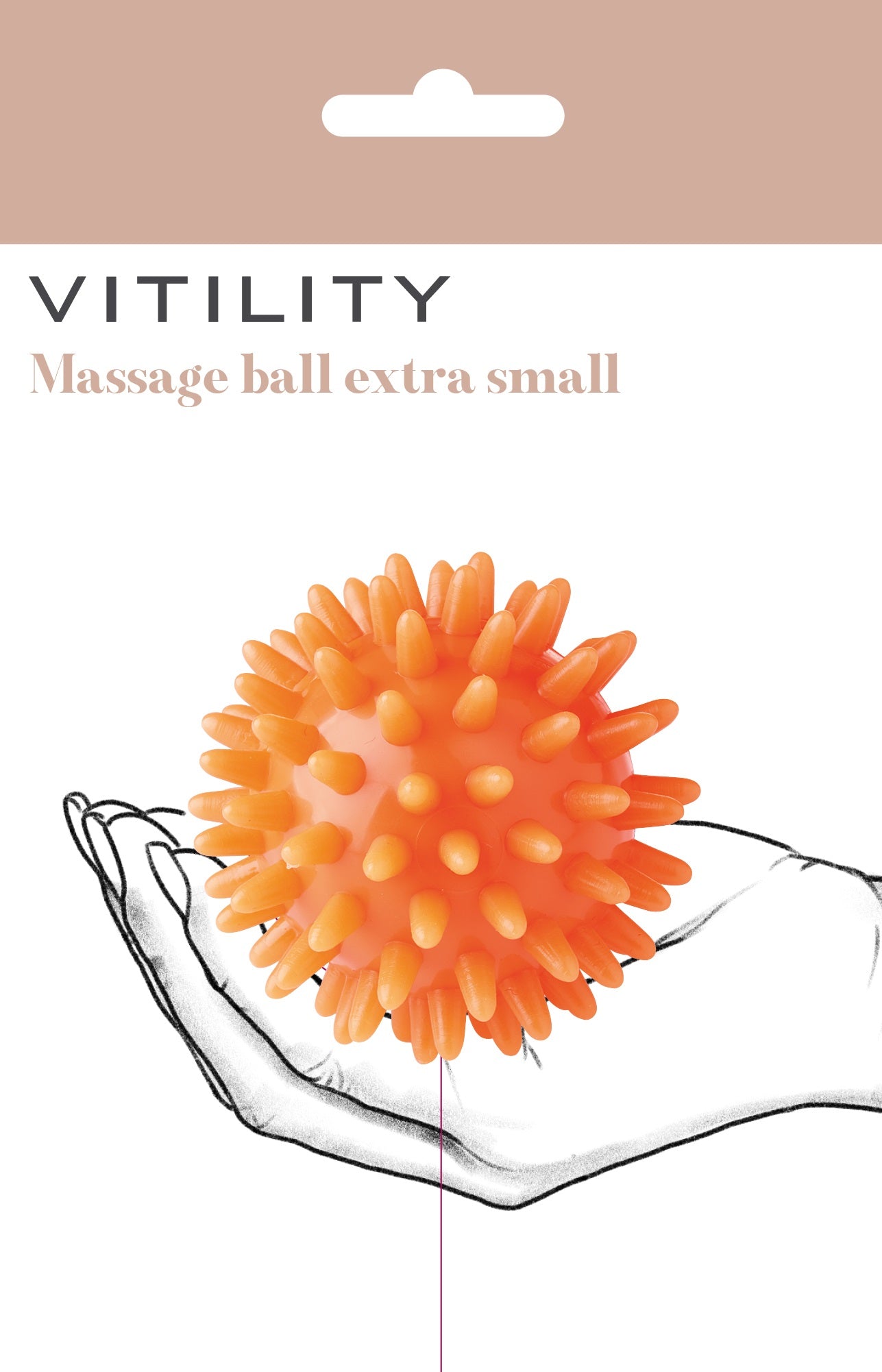 Small Vitility massage ball for exercise and therapy, shown in the image, ideal for muscle relief and physical therapy.