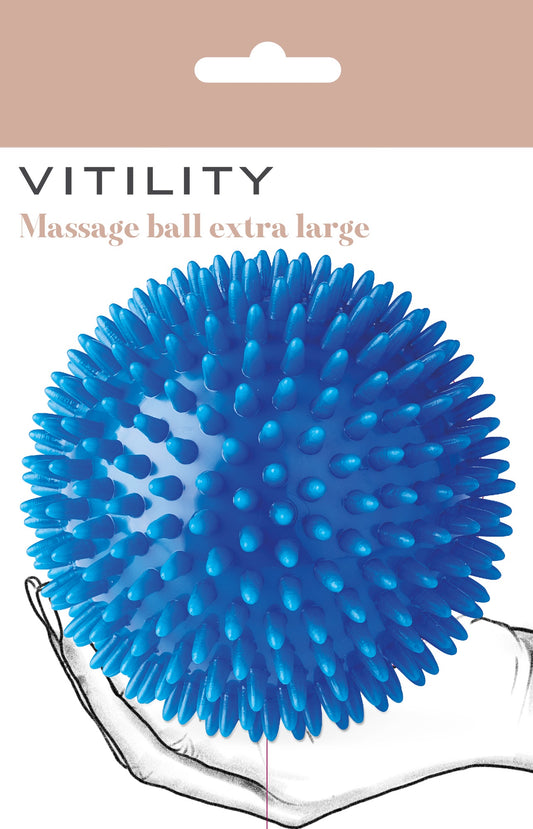 Vitility extra large massage ball used for exercise and therapy, shown in a close-up image.