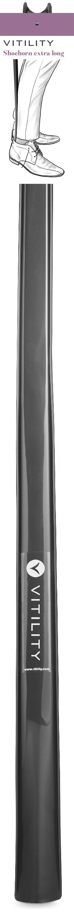 Vitility Schoenlepel XL 1.00, a comfortable shoehorn for easy footwear assistance, in a natural and ergonomic design.