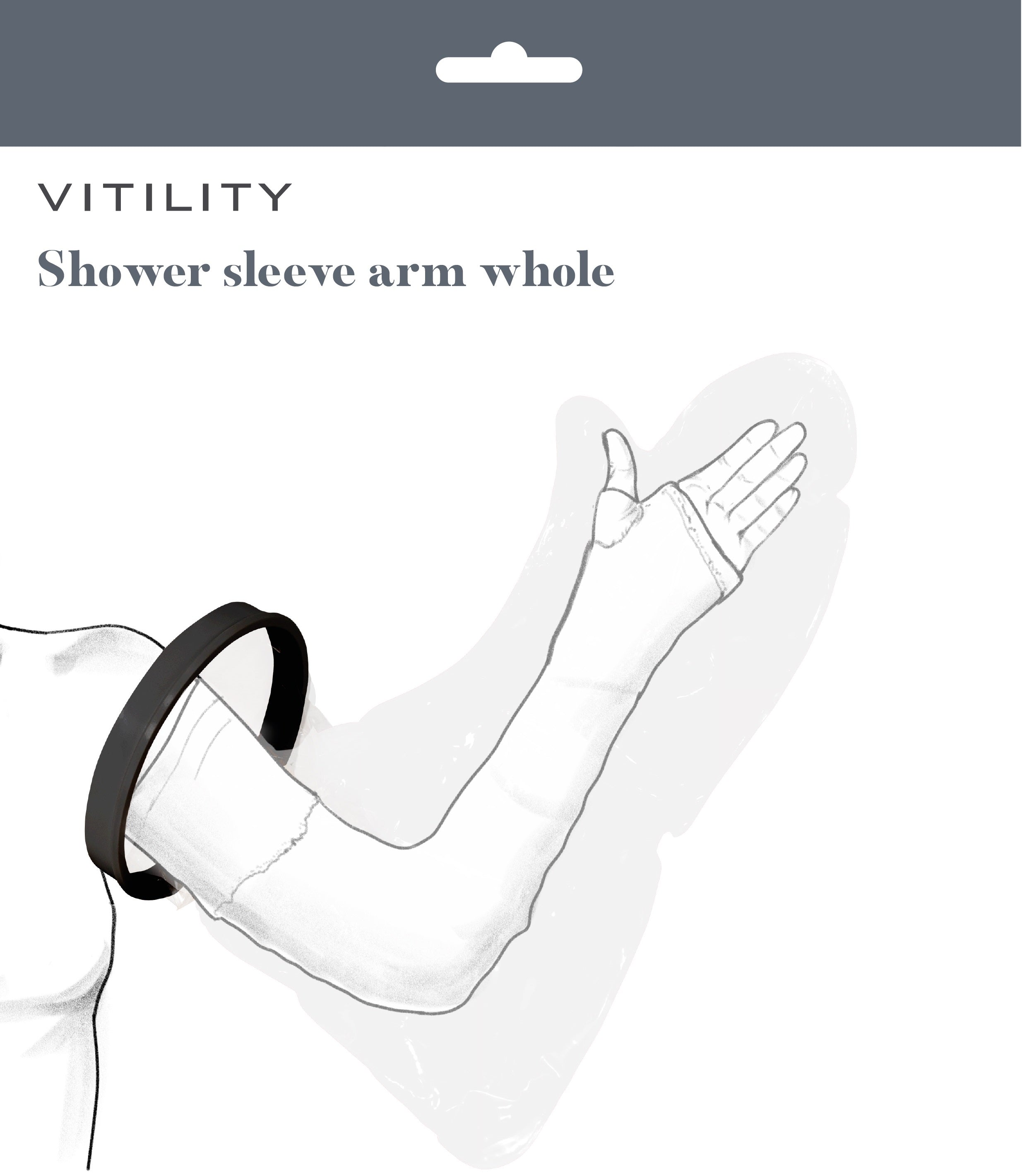 Vitility douchehoes arm en hiel beschermhoezen voor douche en bad, set van één, waterdichte en comfortabele bescherming