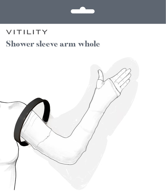 Vitility douchehoes arm en hiel beschermhoezen voor douche en bad, set van één, waterdichte en comfortabele bescherming