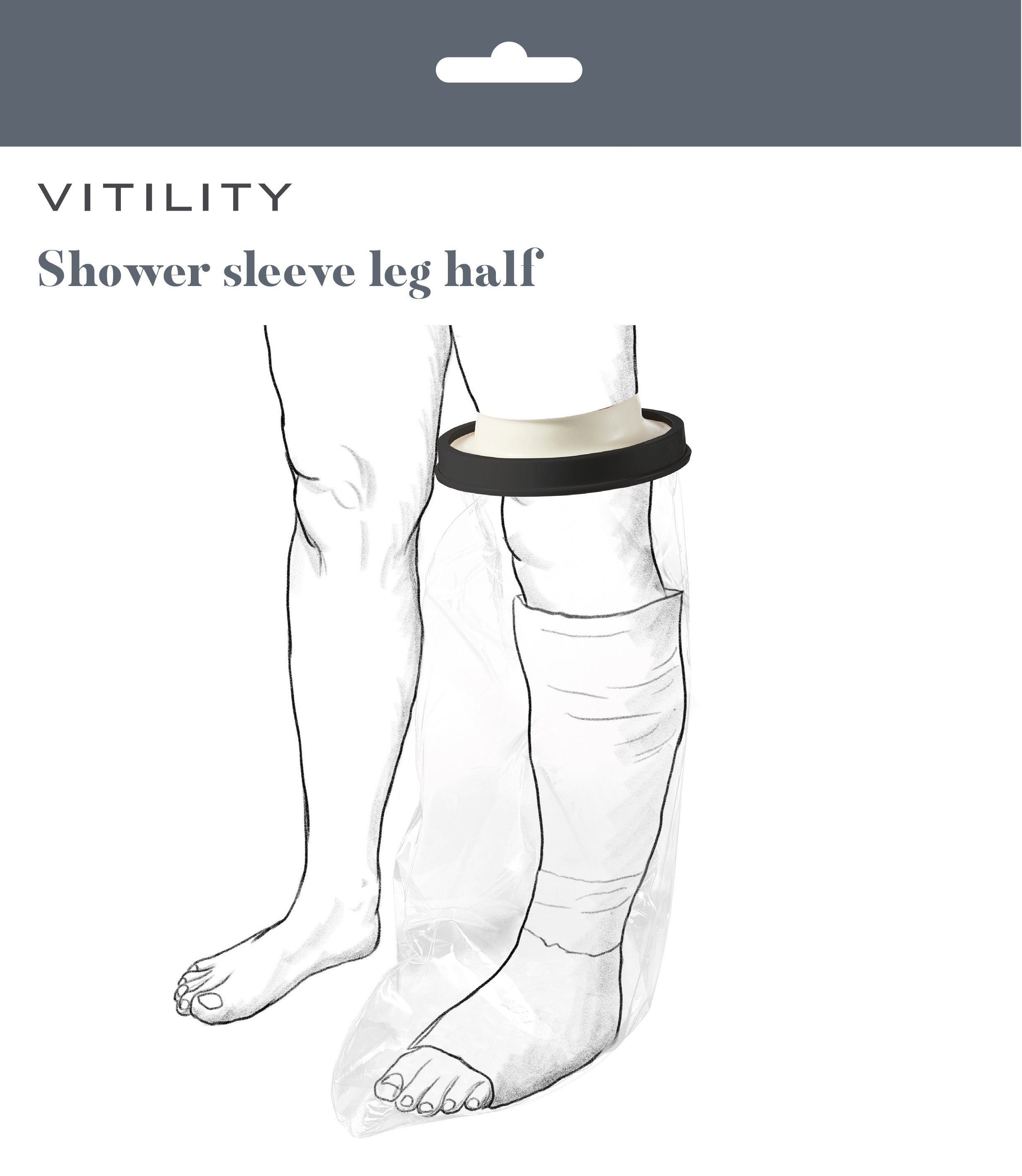 Vitility douchehoes been half protective covers for shower and bath, 1 piece, shown in the image.
