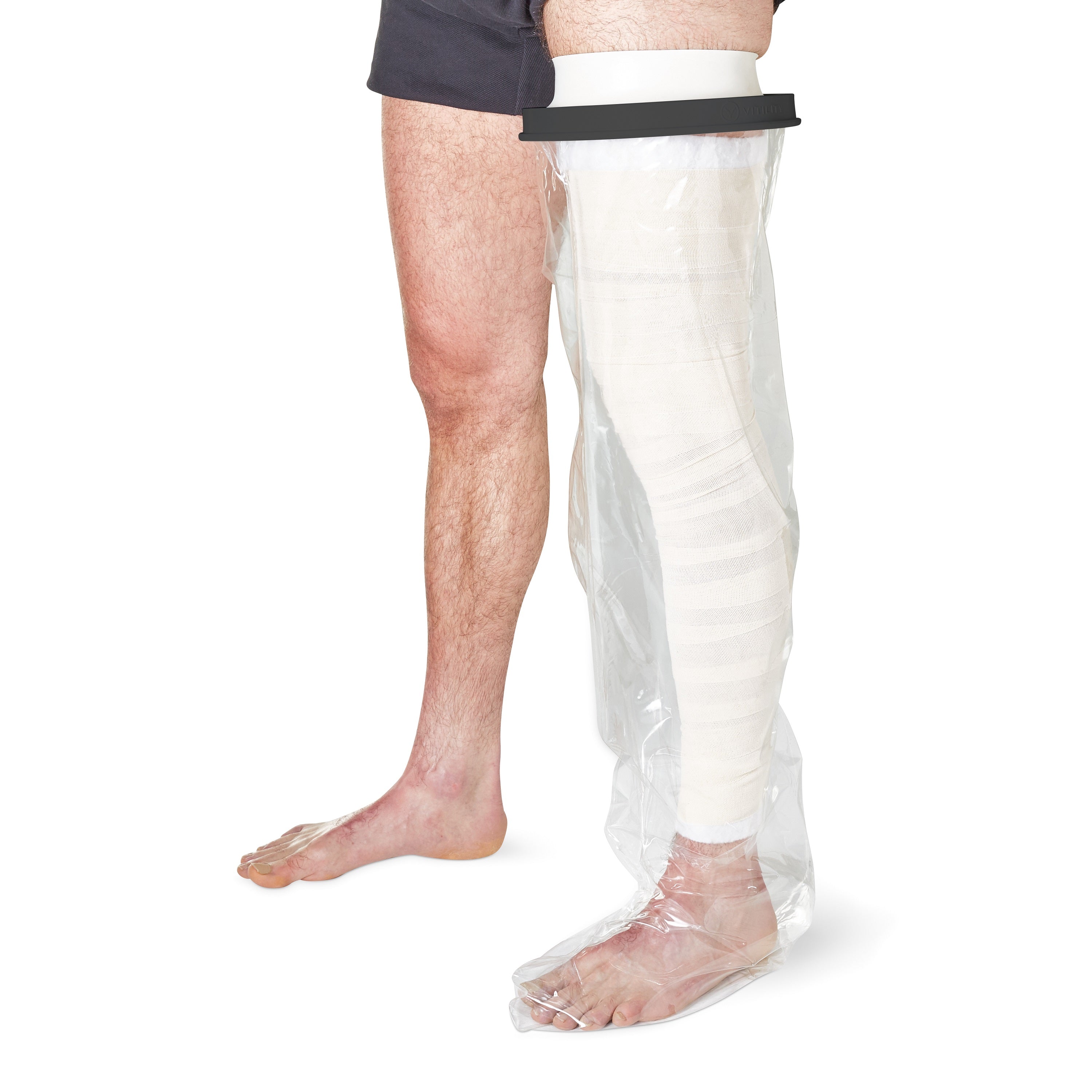 Vitility douchehoes been beschermhoezen voor douche en bad, één stuk, comfortabele bescherming voor benen en voeten.