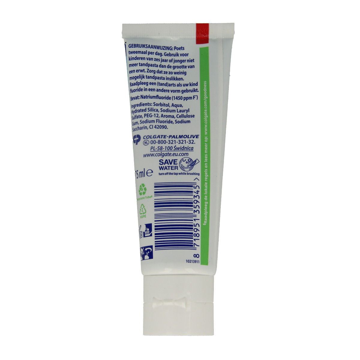 Colgate Blue Fresh Gel toothpaste in 75ml tube, featuring blue mint flavor and freshening properties.