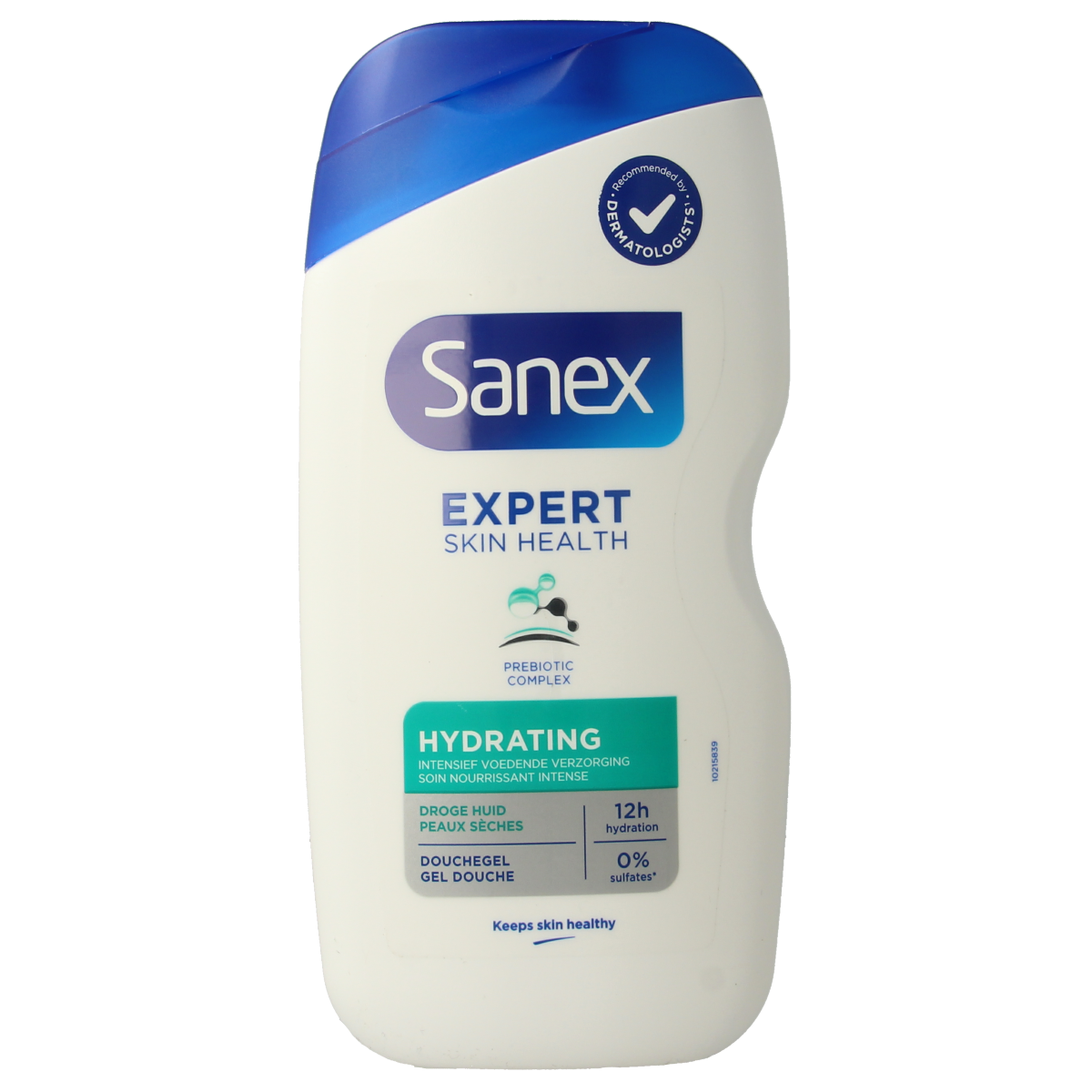 Sanex Shower Expert skin health hydrating body wash in a 400ml bottle, designed for gentle cleansing and skin hydration.