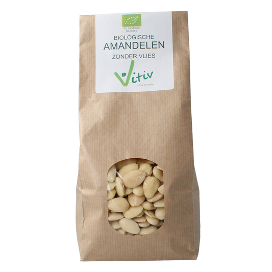 Vitiv Amandelen zonder vlies bio 500.00 Gram