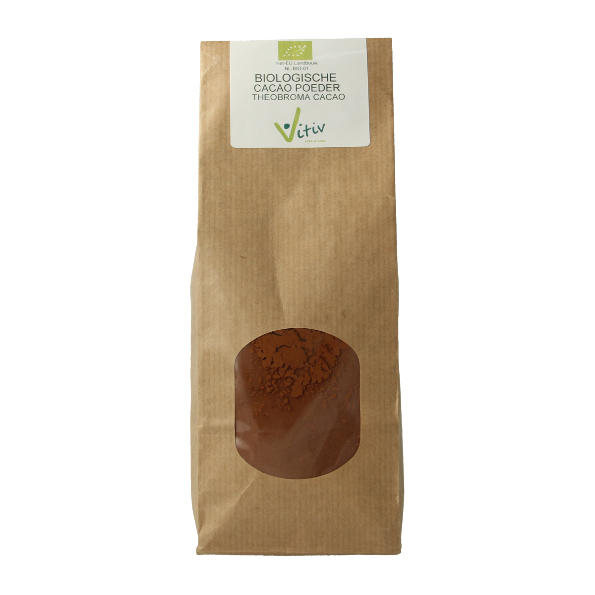 Vitiv Cacao poeder bio, 300g, organic raw cacao powder from Vitiv, suitable for superfood recipes and healthy baking.
