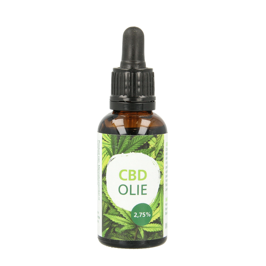 MijnNatuurwinkel CBD olie 2.75% kruidenpreparaat in 30ml fles, medical CBD oil with natural herbal extract.