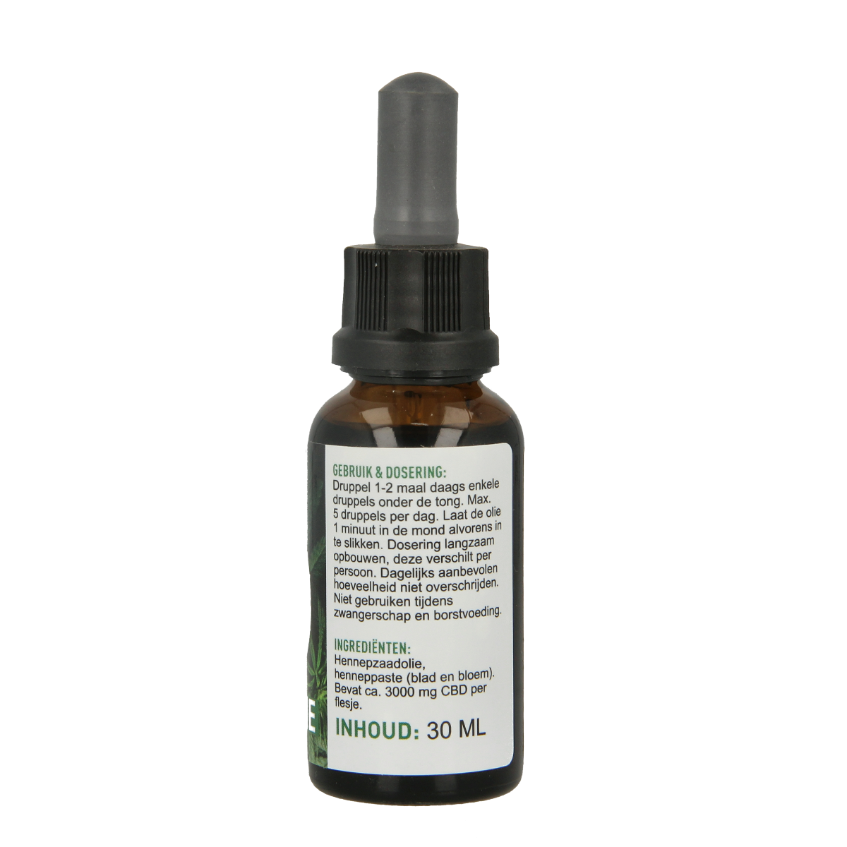 Vitiv CBD olie 10% herbal preparation in a 30ml bottle, featuring a dropper cap and natural packaging with green accents.