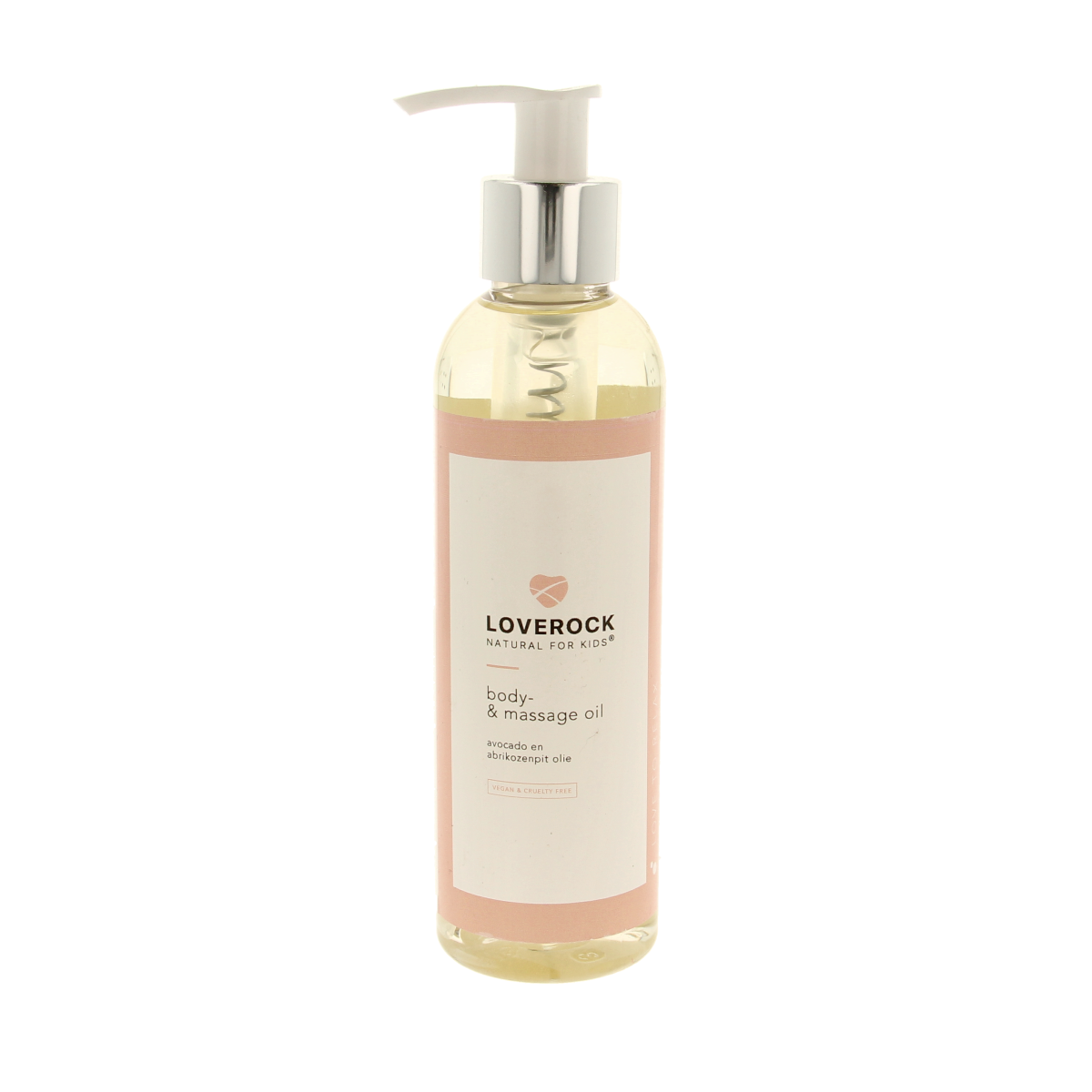 Loverock Love to Relax massage and body oil for kids and family, 200ml, soothing skincare product with natural ingredients.