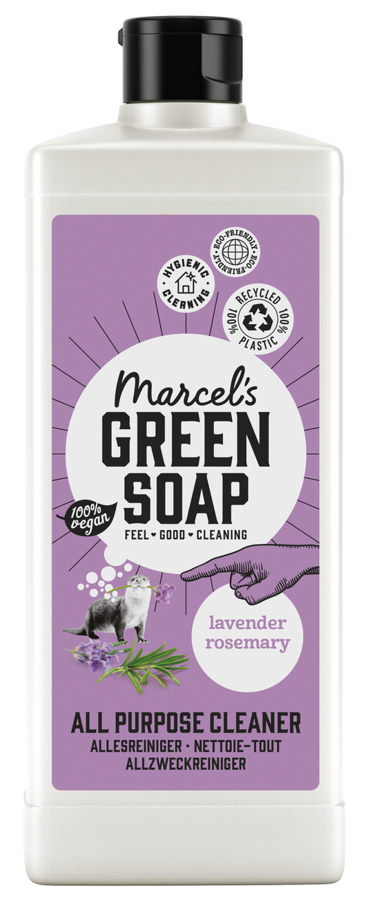 Marcel's Green Soap Allesreiniger lavender and rosemary cleaner in a 750ml bottle, ideal for versatile household cleaning.