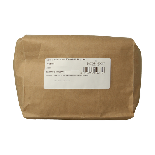 Jacob Hooy Rommelkruid rood, 1kg, herbal spice blend from the kruiden, zouten en maaltijdmixen category, in a resealable package.