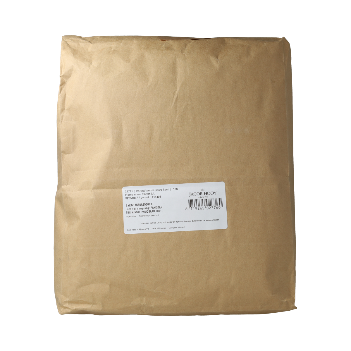 Jacob Hooy Rozeblaadjes paars 1000.00 Gram