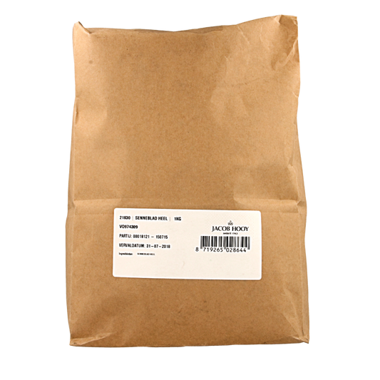 Jacob Hooy Senneblad heel in 1 kg bag, a herbal salt mixture used in cooking and seasoning.