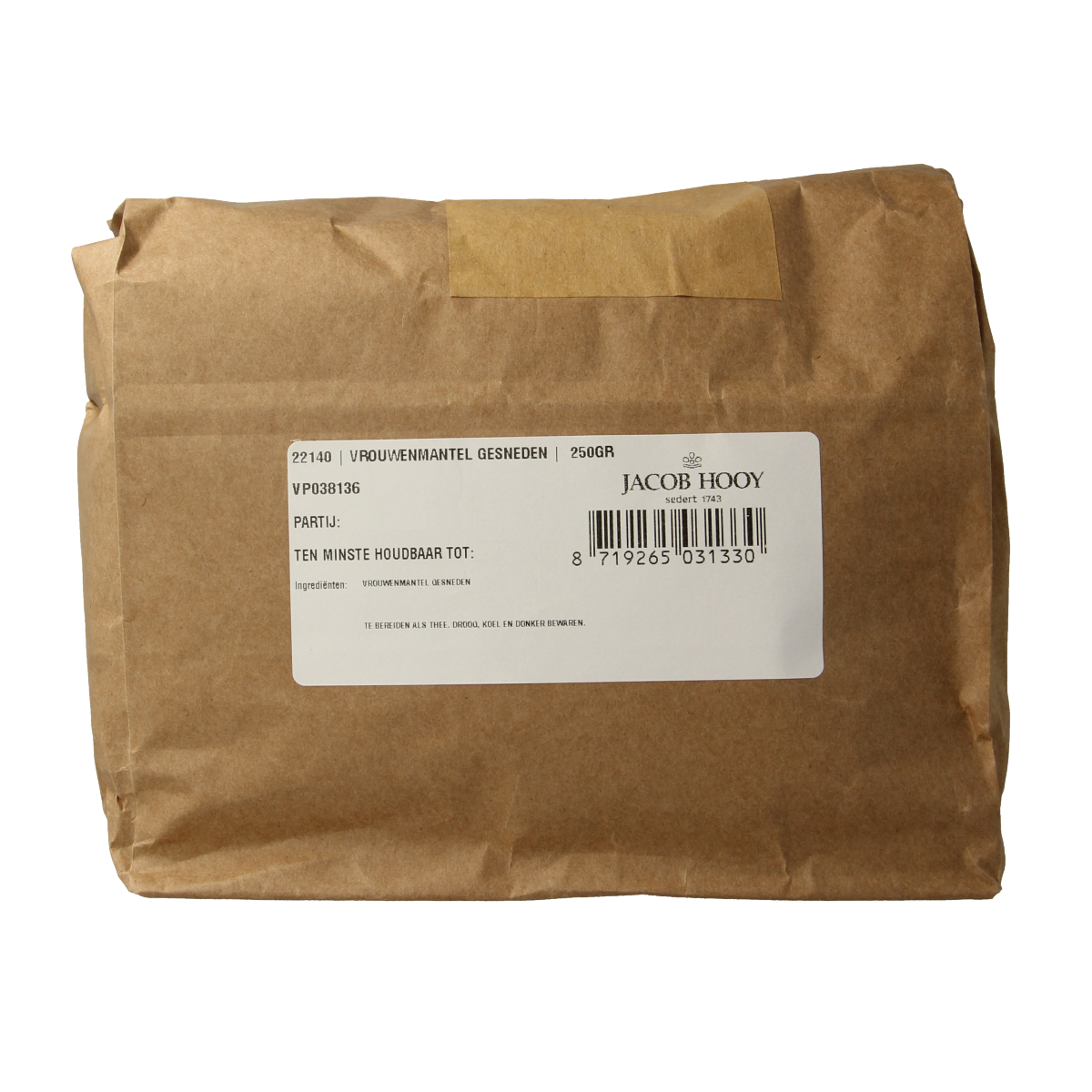 Jacob Hooy women's herbal salt and meal mix in a 250g packet, featuring dried herbs and spices for cooking.