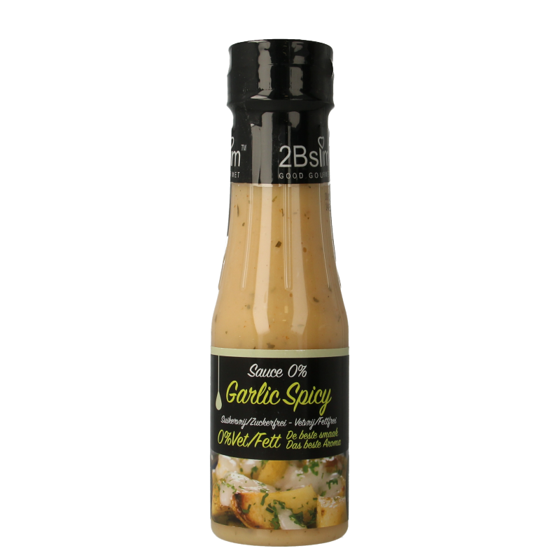 Spicy garlic sauce by 2bslim in a 250ml bottle, perfect for adding flavor to dishes, from the Sauzen en Smaakmakers category.