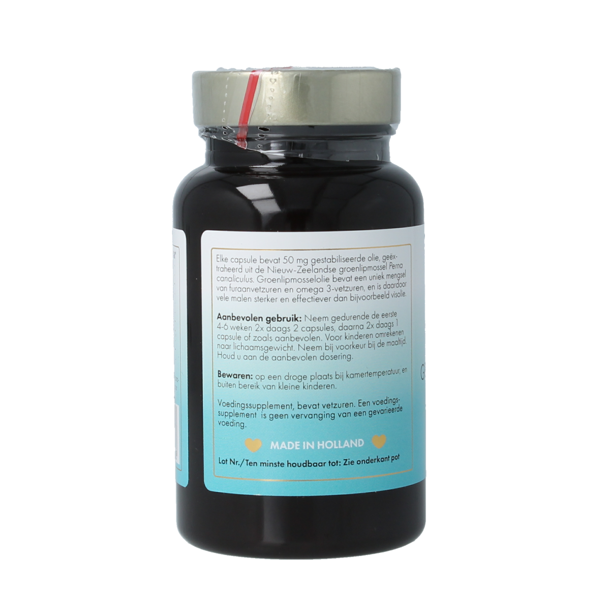Sea Vitamins Groenlipmosselolie aspitol vegetarian capsules, dietary supplement with green-lipped mussel oil, 90 capsules.