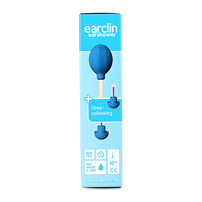 Earclin Earshower for adults, ear cleaning tool with gentle water spray, designed for safe and effective ear hygiene.