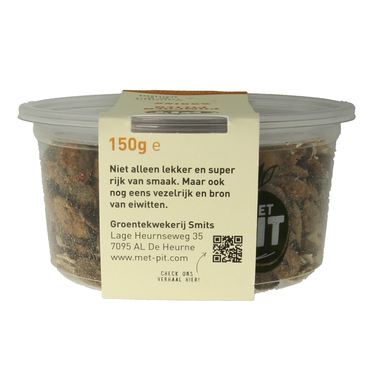 Met PIT pumpkin seeds with honey in a 150g package, a healthy snack and nutritious treat from the Snacks en Tussendoortjes category.