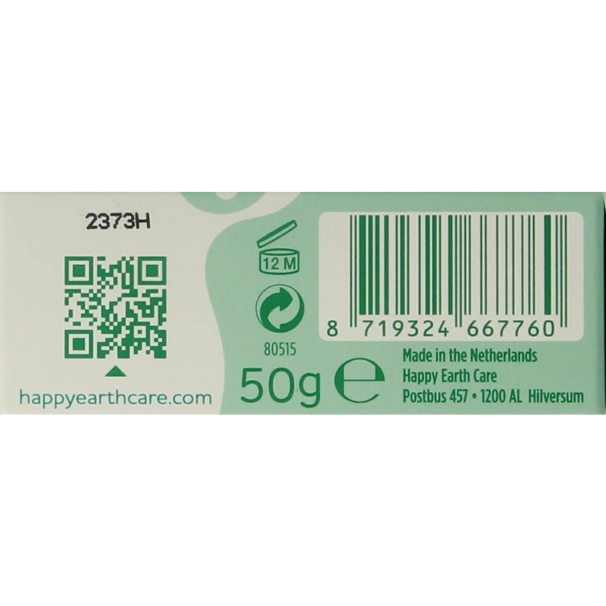Happy Earth Baby and Toddler Was & Bad Bar, 50g, natural skincare product for gentle baby and kids cleansing.
