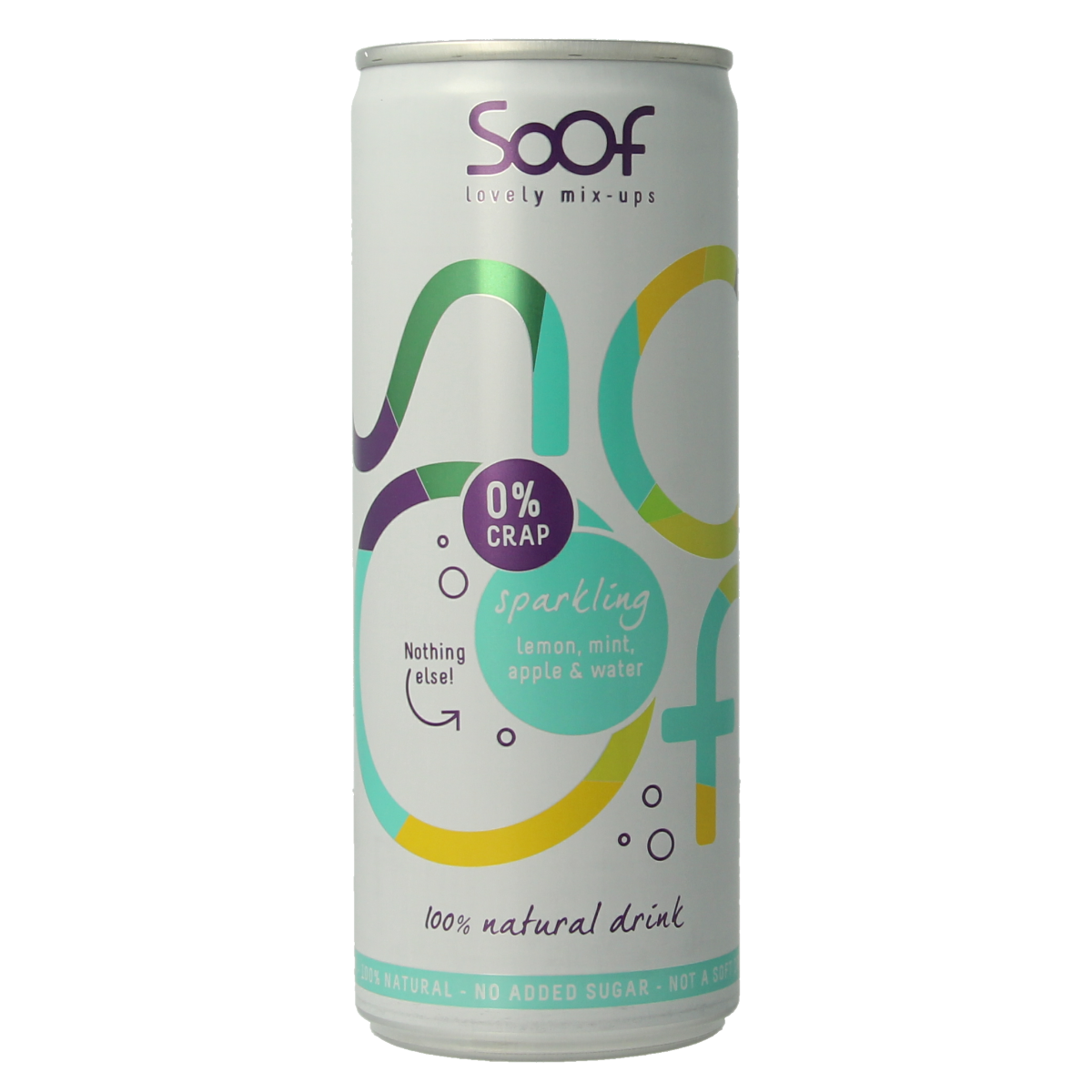 Sparkling Soof Drinks Citroen Munt & Appel in 250ml bottle, refreshing citrus and apple flavored beverage, soft drink and juice.