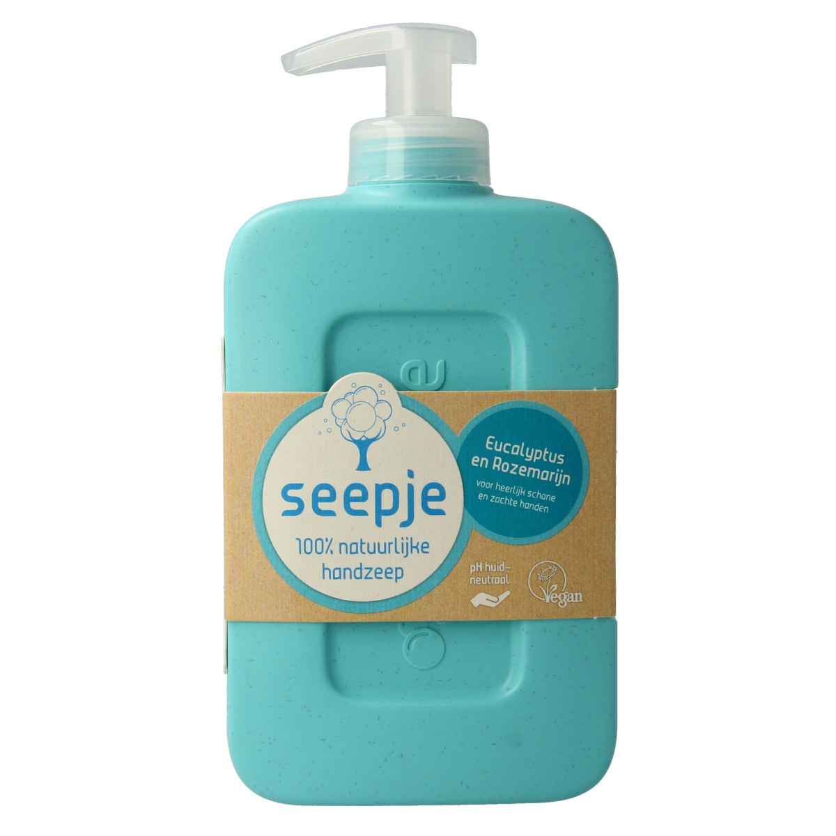Seepje eucalyptus and rosemary hand soap in a 300ml bottle, gentle hand care with natural ingredients.
