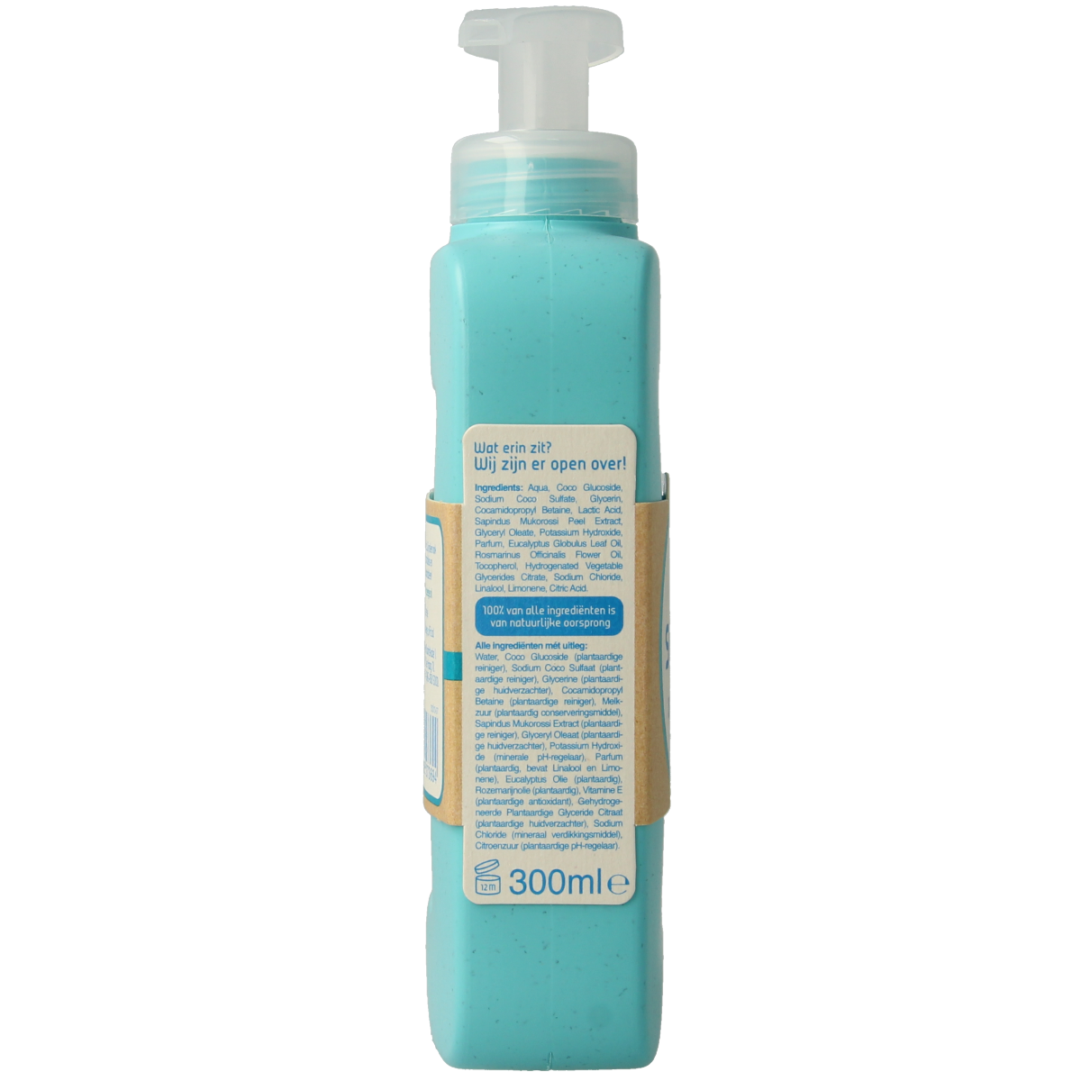 Seepje eucalyptus and rosemary hand soap in a 300ml bottle, featuring natural ingredients for gentle hand care.