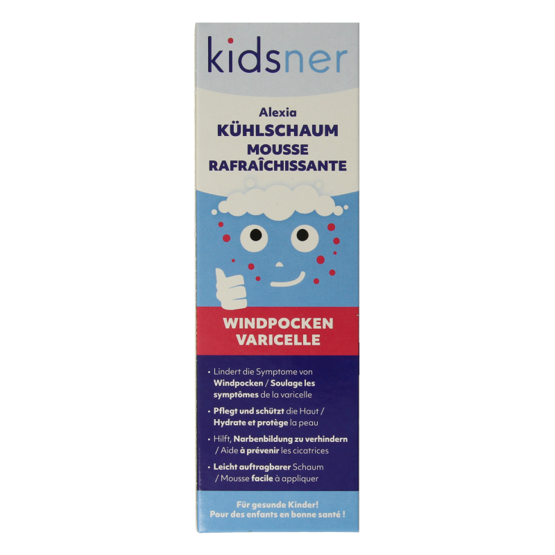 Kidsner Alexia verkoelende foam voor waterpokken, 100 ml, lichaamsverzorging voor kinderen met verzachtende en kalmerende werking