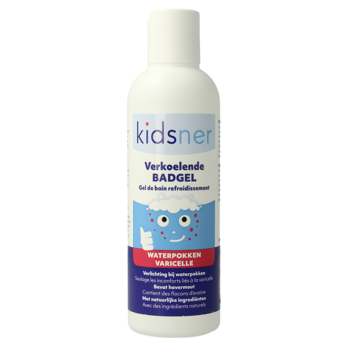 Kidsner Waterpokken Bad en Douche bottle, 150ml, featuring the Kidsner brand label and product details on the packaging