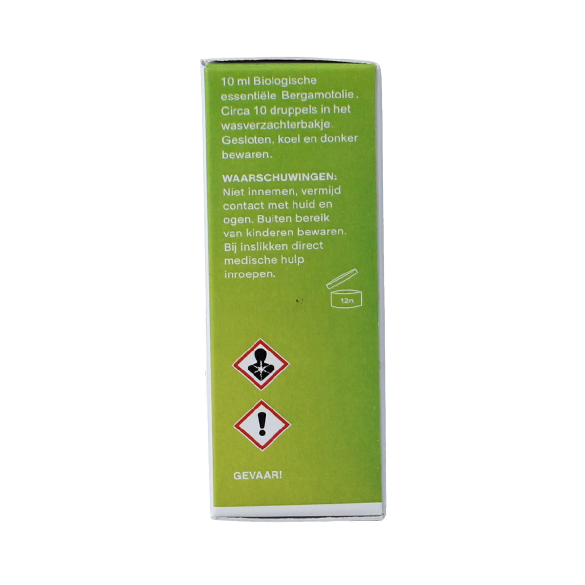Greenhub bergamot essential oil in 10ml bottle, natural aromatic etherische olie with fresh citrus scent, for aromatherapy and wellness.