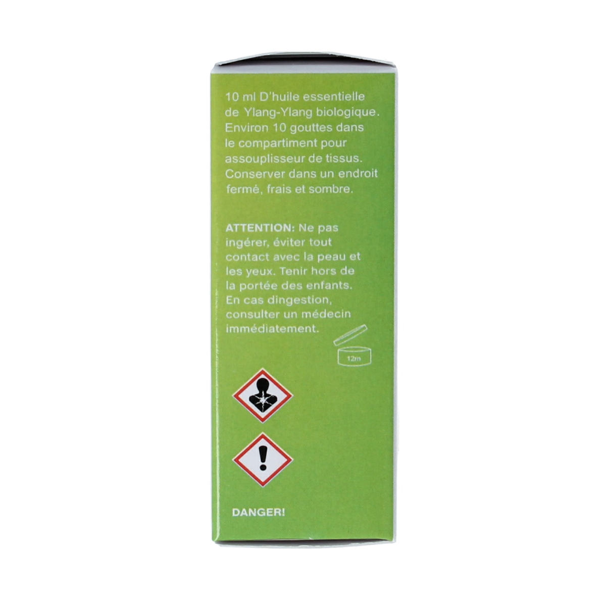 Greenhub Ylang Ylang organic essential oil in 10ml bottle, natural floral fragrance, for aromatherapy and wellness.
