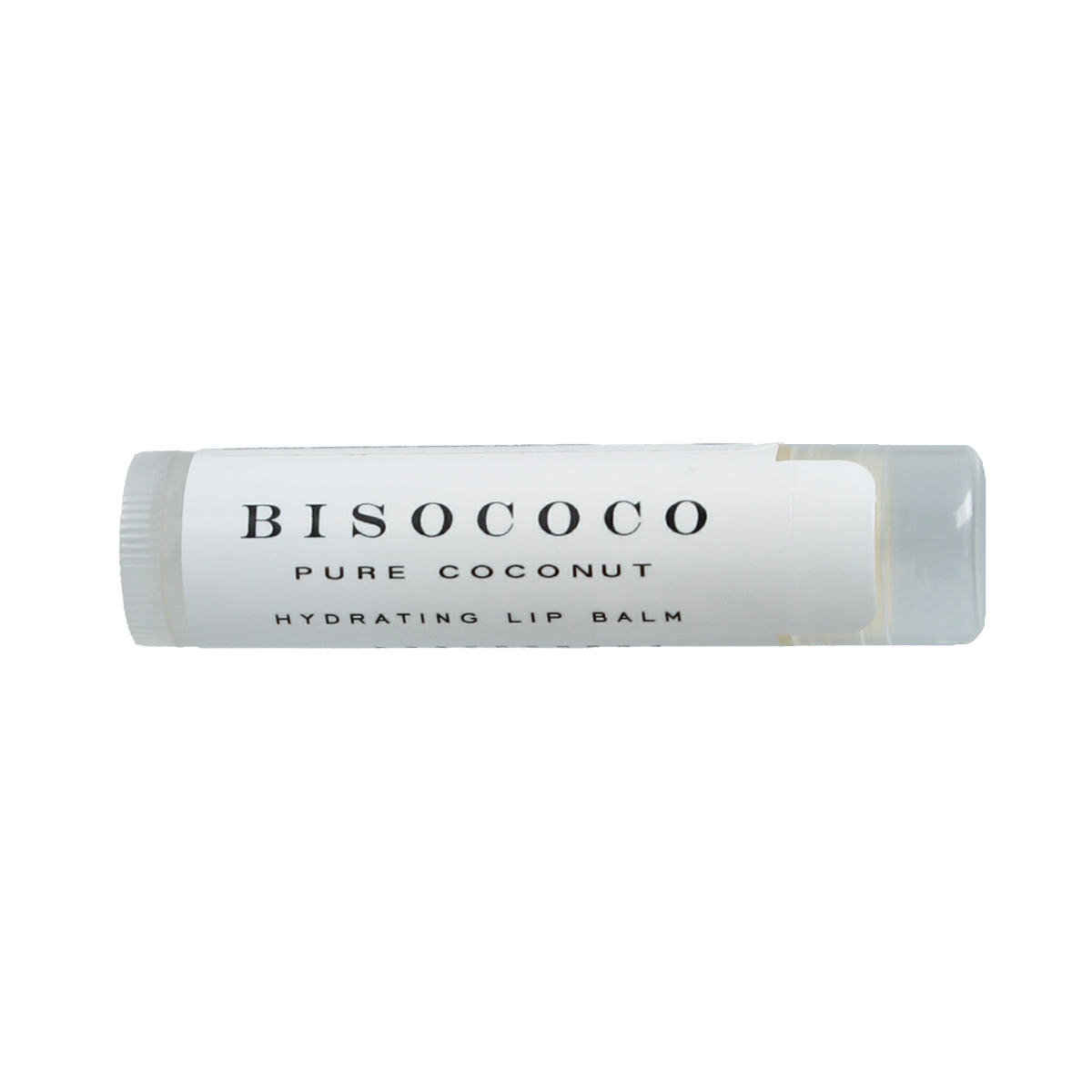 Bisococo Lipbalm in 4.25g tube, natural lip care product with nourishing ingredients, displayed with packaging and open balm.