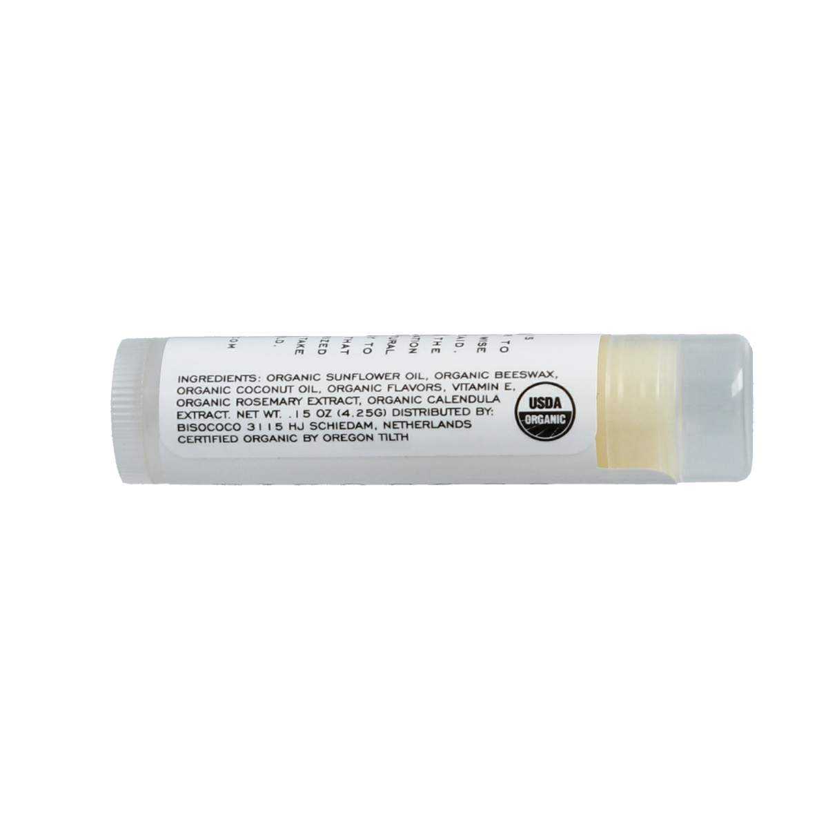Bisococo Lipbalm in a 4.25g container, providing nourishing lip care with natural ingredients in a compact package.