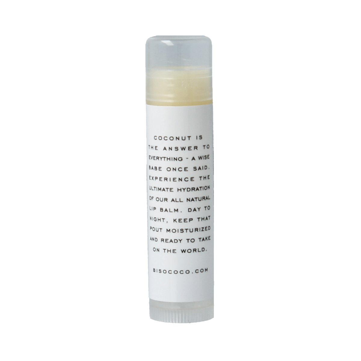 Bisococo Lipverzorging lip balm in a 4.25g container, showing the open balm with a smooth, nourishing texture.
