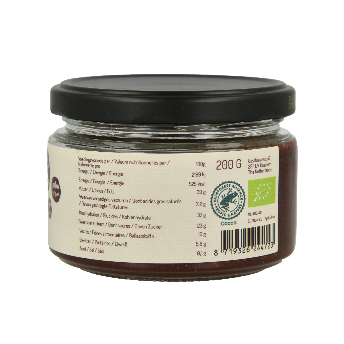 No Sugar Daddies No Sugar Daddies Chocopasta mylk bio spread on bread slice, showcasing creamy chocolate spread with no sugar.
