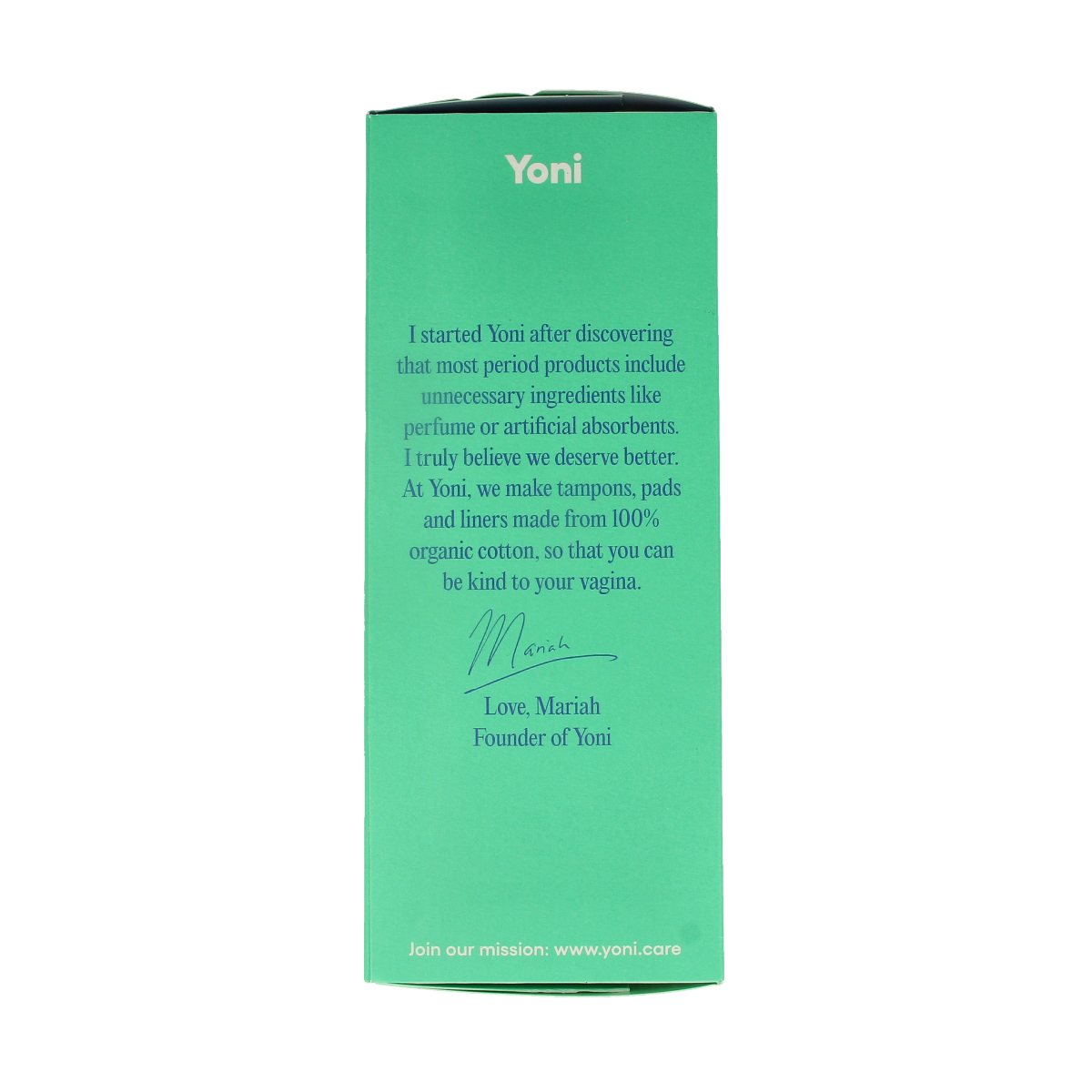 Yoni long inlegkruisjes for women, 20-pack, feminine hygiene product, displayed in a box with packaging design.