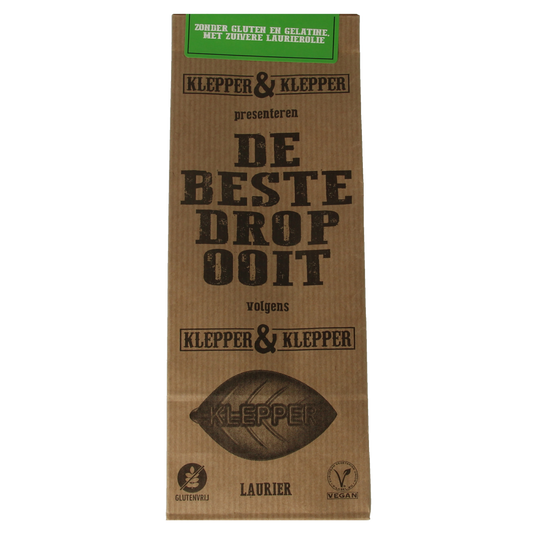Klepper&Klepper Laurier drop candies in a 200g package, colorful chewy sweets from the Belgian brand.