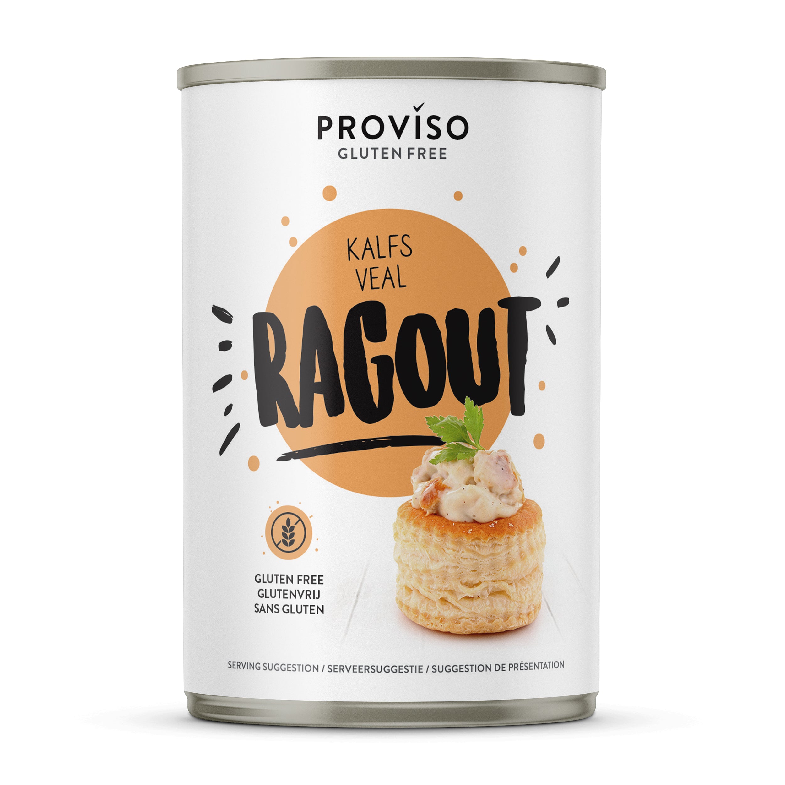 Glutenvrije Proviso Kalfsragout sauzen en smaakmakers in 400g verpakking, creamy and flavorful for dishes