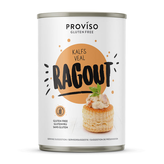 Glutenvrije Proviso Kalfsragout sauzen en smaakmakers in 400g verpakking, creamy and flavorful for dishes