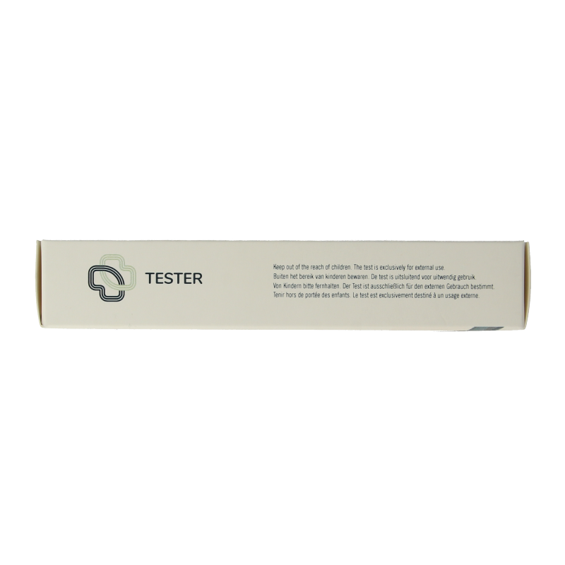 The Tester Syfilis self-test kit for at-home testing, showing the packaging and test device in the image.