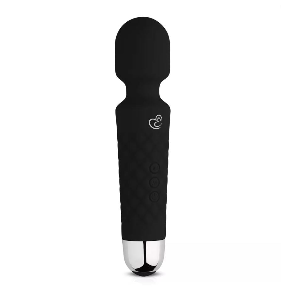 EasyToys Mini wand vibrator, a compact pink personal massager for intimate pleasure, with a smooth, ergonomic design.
